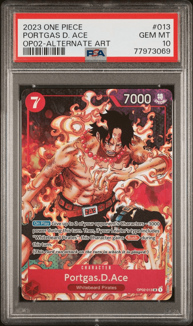 2023 #013 Portgas D. Ace PSA 10 OP02
